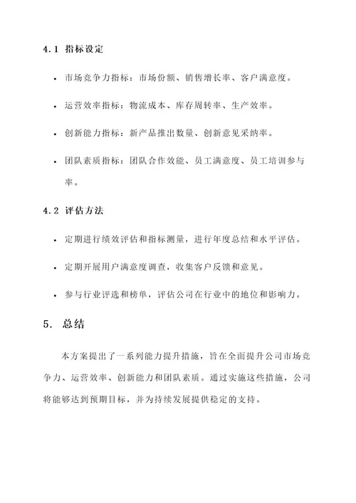 公司能力的提升方案