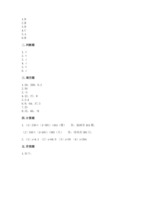 普安县六年级下册数学期末测试卷精编答案.docx