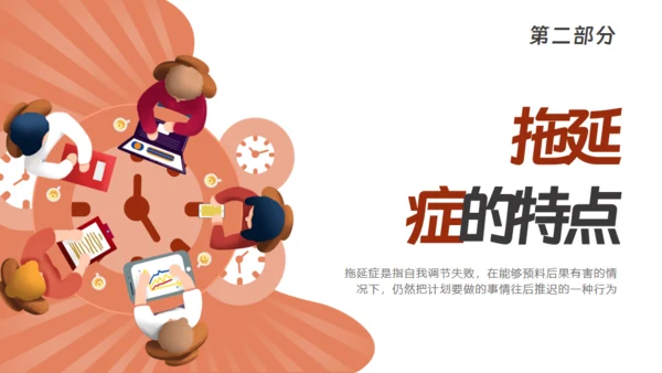 战胜拖延症的信心通用PPT模板
