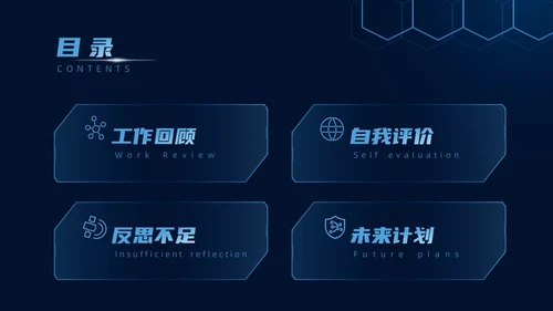 蓝色科技风IT述职报告PPT模板