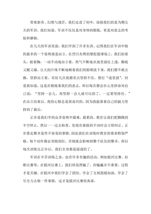 初中军训个人总结范文5篇.docx