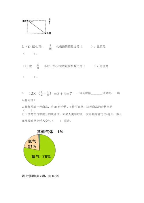 人教版数学六年级上册期末考试卷附答案（综合卷）.docx