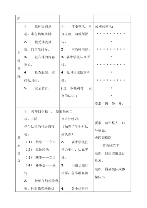 初中九年级体育与健康教案