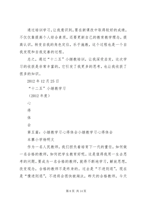 小继教学习心得体会 (2).docx