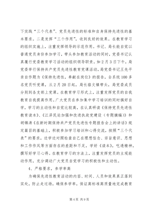 保持共产党员先进性教育活动第一阶段工作小结.docx