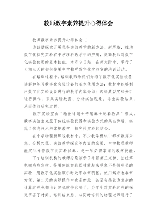 教师数字素养提升心得体会.docx