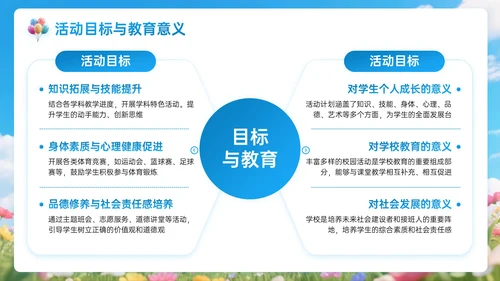 蓝色3D新学期新起点班会PPT模板