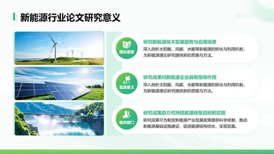 绿色简约风新能源行业论文研究意义