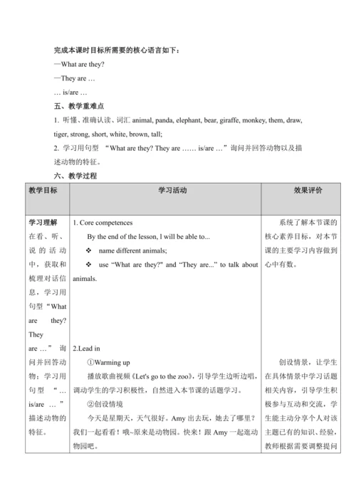 外研版（三起）三下 Unit 1 Animal friends Period 1 Get ready