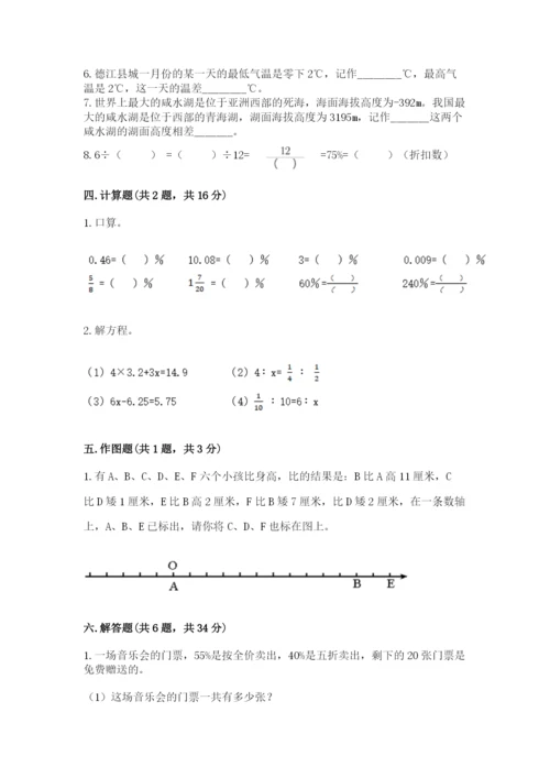 六年级下册数学期末测试卷含答案（精练）.docx