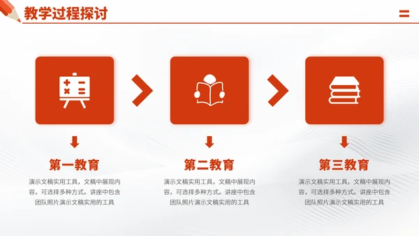 红色高端教育课件教学说课开学公开课微课比赛讲课大赛汇报述职PPT模板