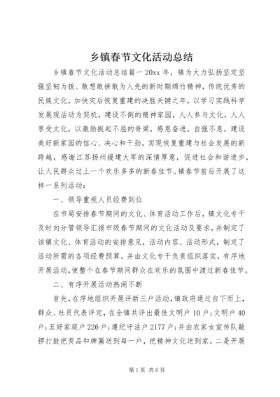 乡镇春节文化活动总结.docx