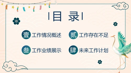 国风简约新中式房地产年终工作总结PPT模板