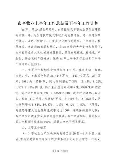 市畜牧业上半年工作总结及下半年工作计划 (2).docx