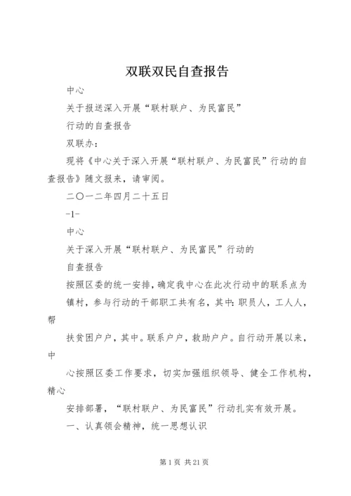 双联双民自查报告.docx