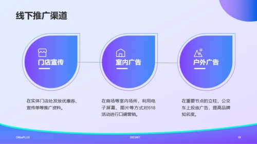 蓝紫渐变插画风电商营销活动策划PPT模板