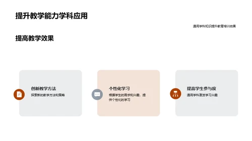 通用学科：提升教学之路