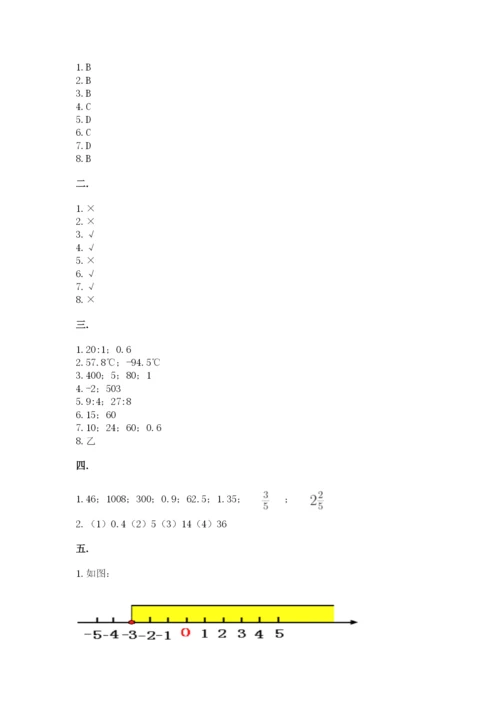 西师大版数学小升初模拟试卷及参考答案（预热题）.docx