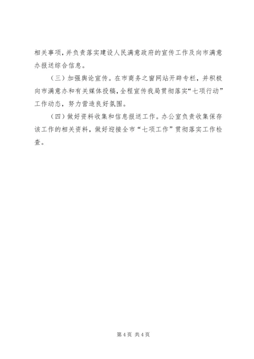 贯彻落实七项行动进一步加强人民满意政府建设实施方案 (2).docx