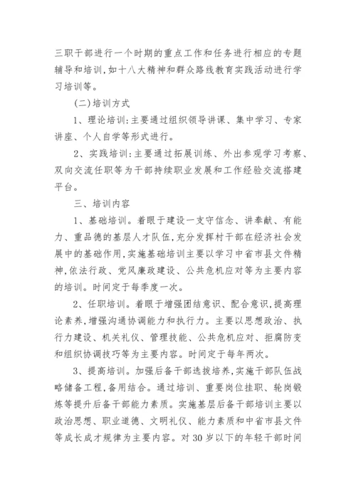 组织干部培训方案 干部教育培训方案.docx