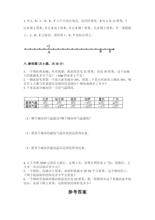 路南区六年级下册数学期末测试卷及答案1套.docx