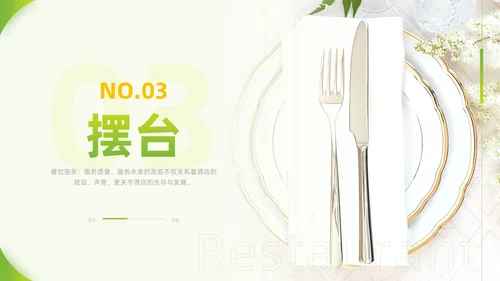 黄绿色实拍风餐饮服务培训质量提升大气创意礼仪PPT