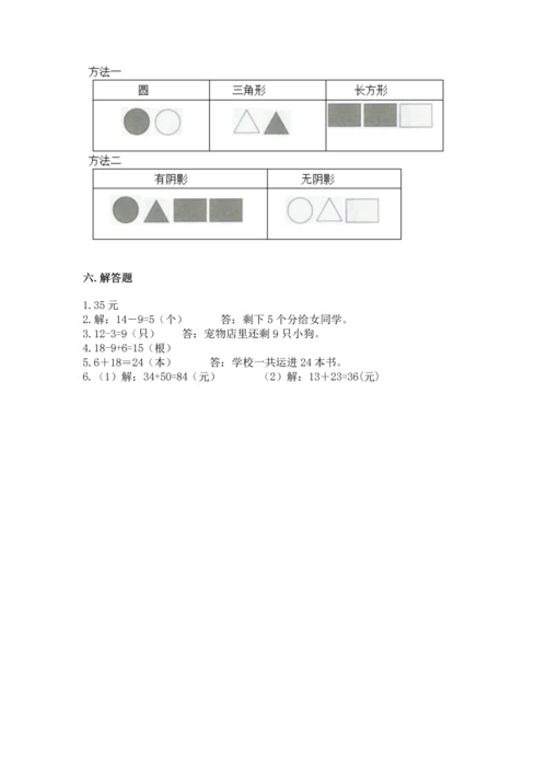 人教版一年级下册数学期末测试卷及参考答案（培优b卷）.docx