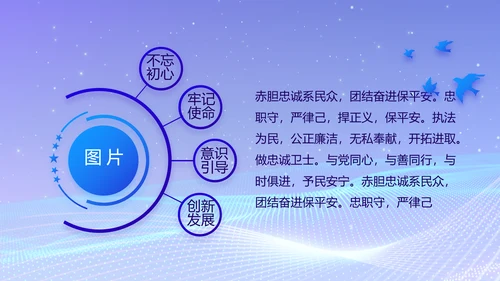 蓝色科技感公安信息化建设年年终总结PPT模板