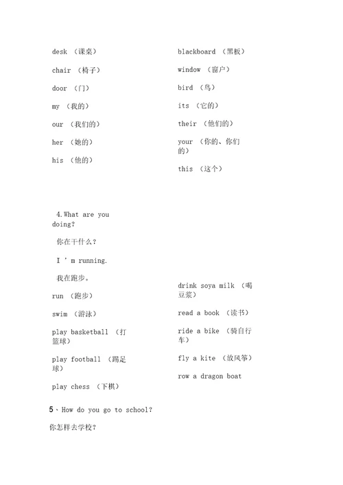 小学英语必备知识点