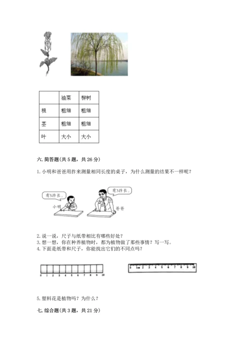 教科版一年级上册科学期末测试卷含完整答案【全国通用】.docx