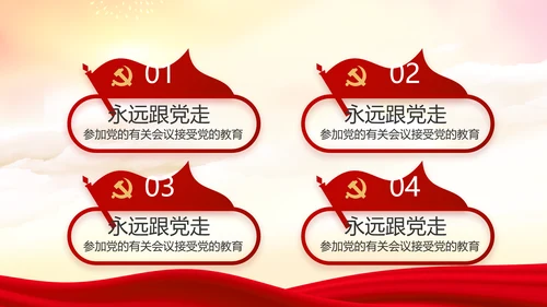 党建党支部年终工作总结汇报PPT党课