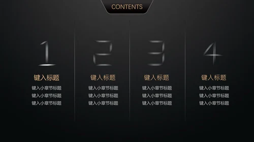 黑金轻奢商业计划书通用PPT模版