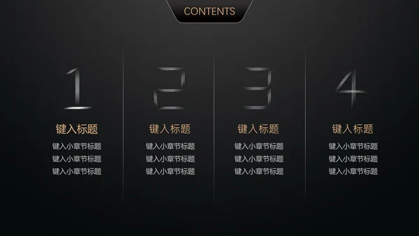黑金轻奢商业计划书通用PPT模版