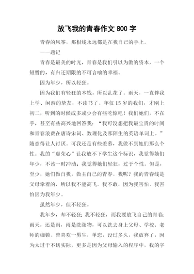 放飞我的青春作文800字.docx