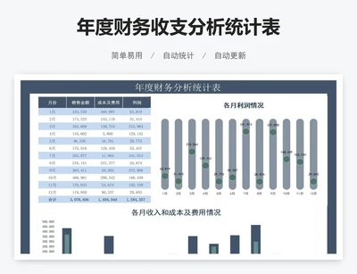 年度财务收支分析统计表