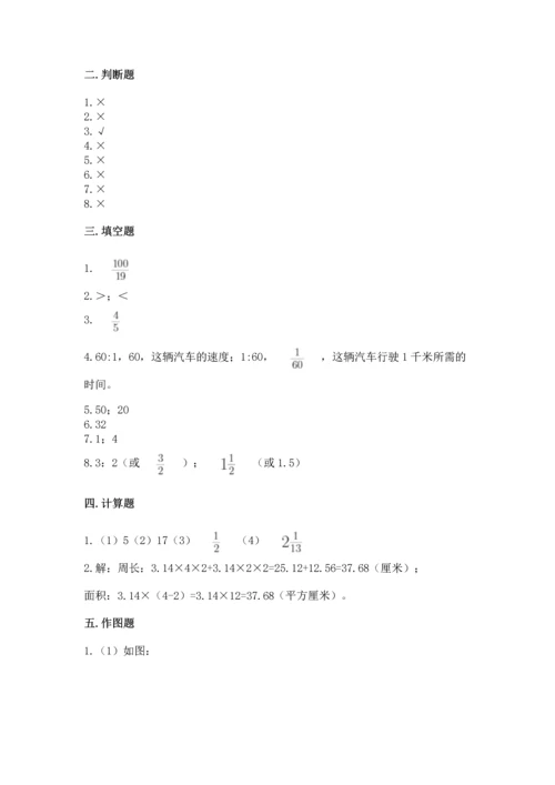 人教版数学六年级上册期末测试卷含答案（b卷）.docx