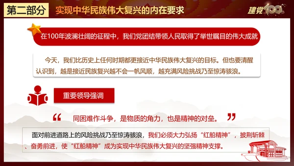 大力弘扬红船精神党史教学课件ppt模板