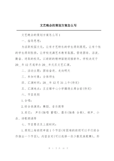 文艺晚会的策划方案怎么写.docx