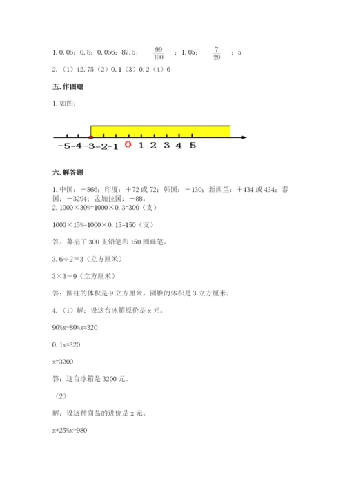小升初数学期末测试卷（名校卷）word版.docx