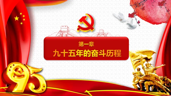 庆祝七一建党95周年党史学习教育PPT
