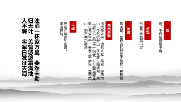 12词四首 渔家傲·秋思 课件