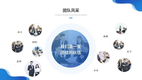 蓝色渐变商务企业介绍公司介绍产品介绍企业宣传ppt模板