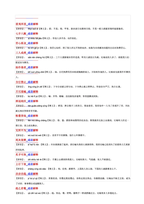 高考易错成语解释.docx