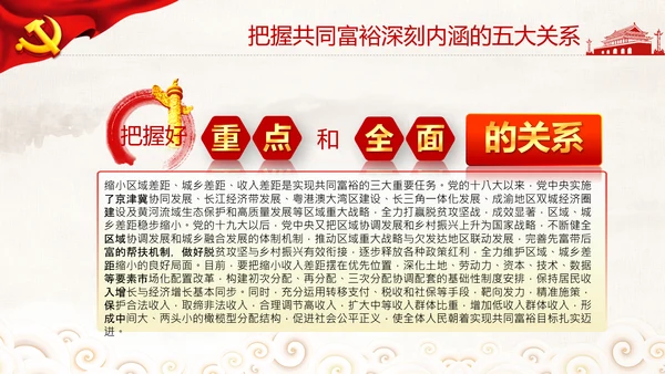 实现共同富裕思想政策意义原则党课PPT模板