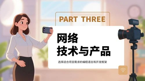 棕色卡通风网络行业商业计划书PPT