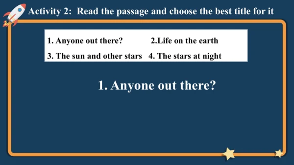 Module  3 Unit 2 We have not found life on any oth