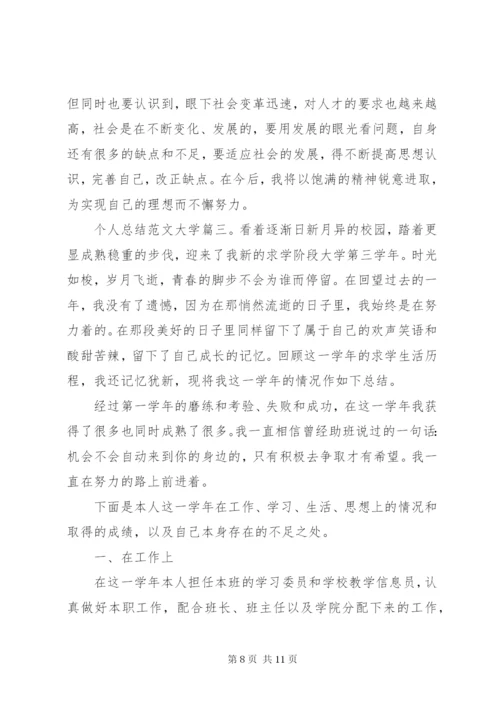 个人总结范文大学3篇.docx