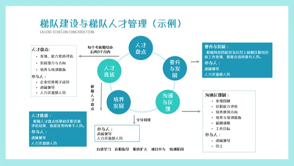 墨绿插画风人才梯队建设与人才培养模板