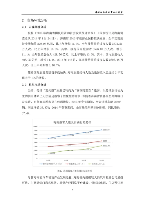 租车公司项目商业计划书.docx