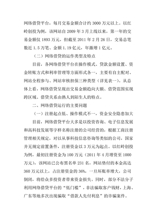 浅谈我国民间网络借贷存在的问题及建议